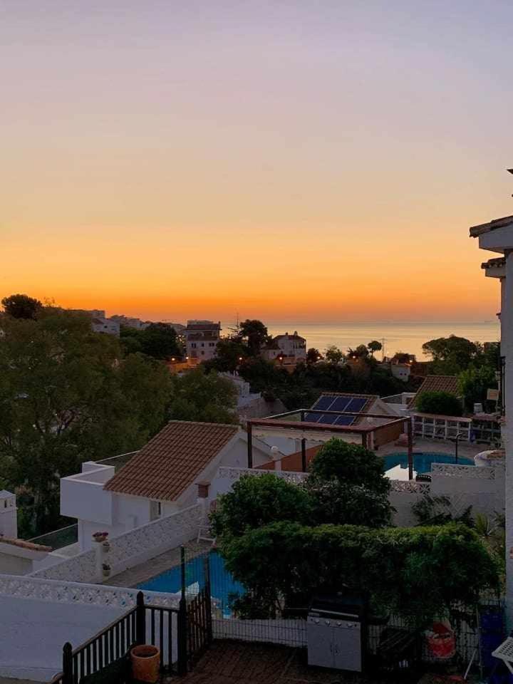 La Villa Escondida 1 Precioso Estudio Vista Al Mar Málaga Buitenkant foto
